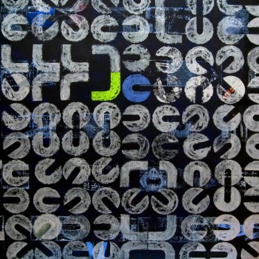 diskobolos, 140x140, akrilik na platnu, 2005.